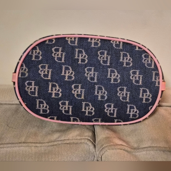 Dooney & Bourke Denim and Pink Bucket Purse - Picture 5 of 6